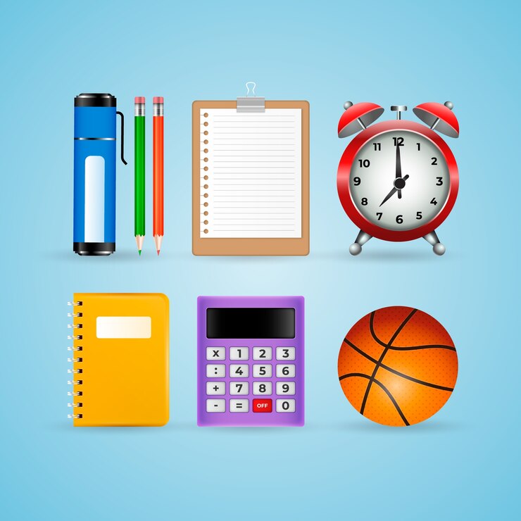 Free Vector realistic back to school elements collection