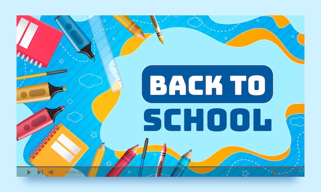 Realistic back to school youtube thumbnail