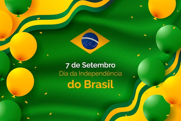 Realistic background for 7 de setembro celebration