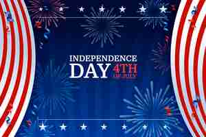 Free vector realistic background for american 4th of july celebration