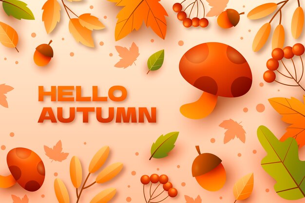 Realistic background for autumn celebration