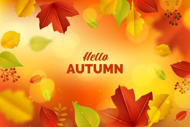 Free vector realistic background for autumn celebration