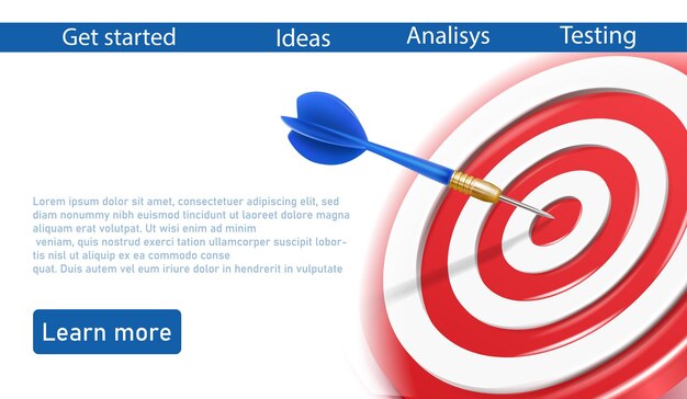 realistic background Business target concept Red derts target aim and arrow