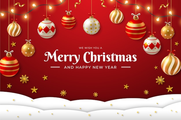 Realistic background for christmas season celebration