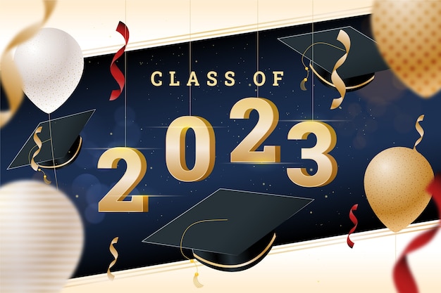 Realistic background for class of 2023 graduation