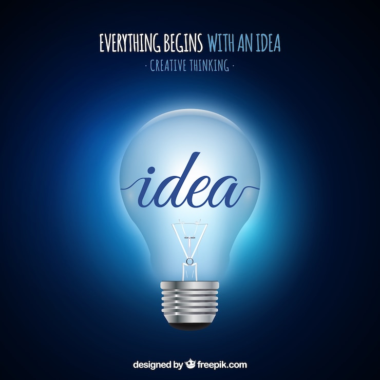 Free Vector realistic background everything begins with an idea