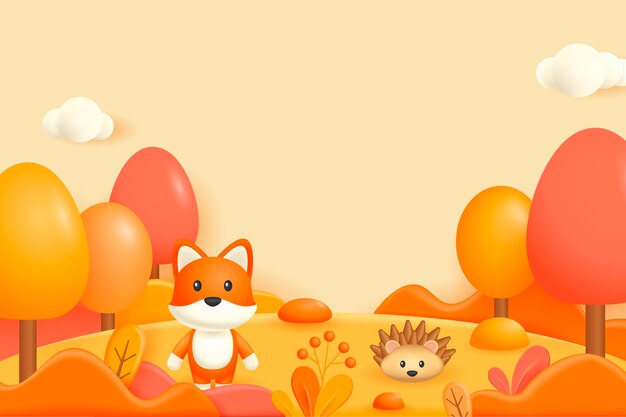 Free Vector realistic background for fall season celebration