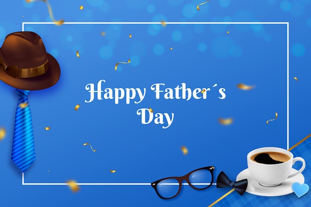 Free vector realistic background for father's day celebration