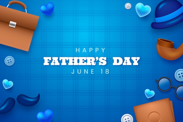 Free vector realistic background for fathers day celebration