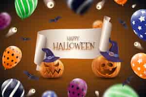 Бесплатное векторное изображение Реалистичный фон для празднования хэллоуина