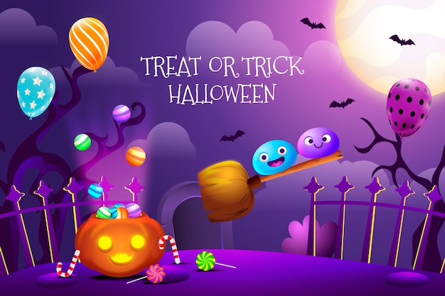 Free vector realistic background for halloween celebration