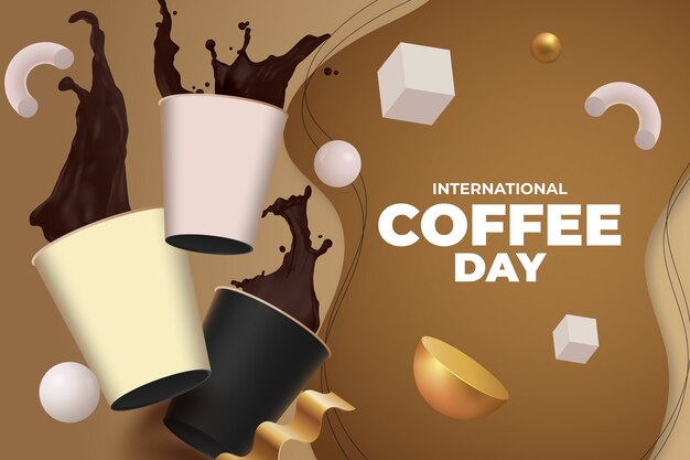 国際コーヒーデーのお祝いの現実的な背景