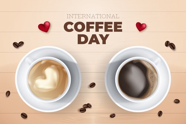 国際コーヒーデーのお祝いの現実的な背景
