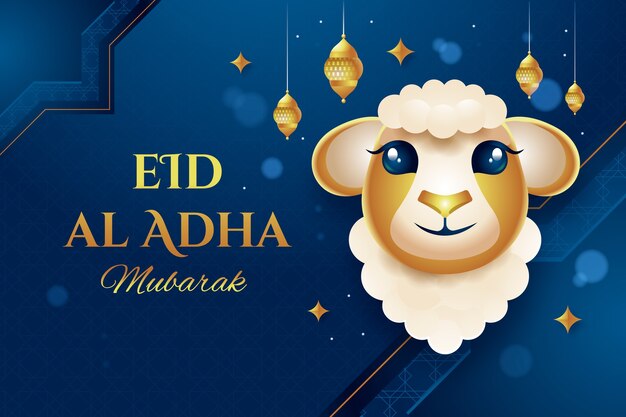 Realistic background for islamic eid al-adha celebration