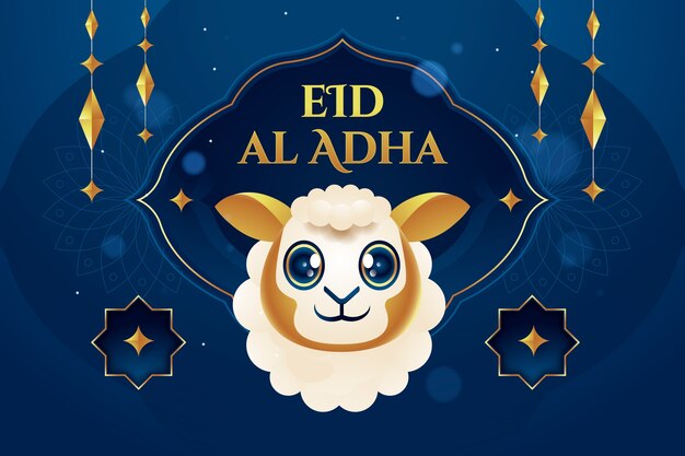 Realistic background for islamic eid al-adha celebration