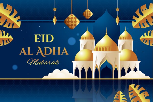 Sfondo realistico per la celebrazione islamica di eid al-adha