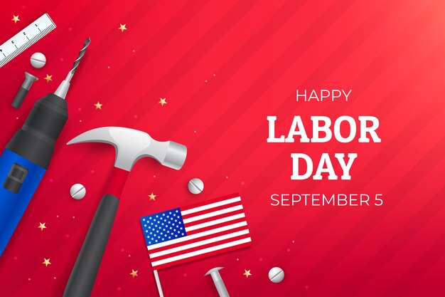 Realistic background for labor day celebration