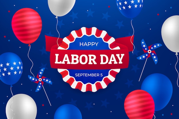 Free vector realistic background for labor day celebration