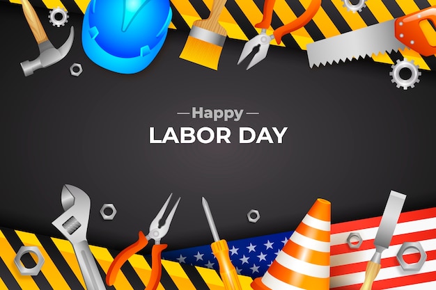 Free vector realistic background for labor day celebration