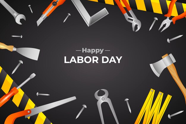 Free vector realistic background for labor day celebration