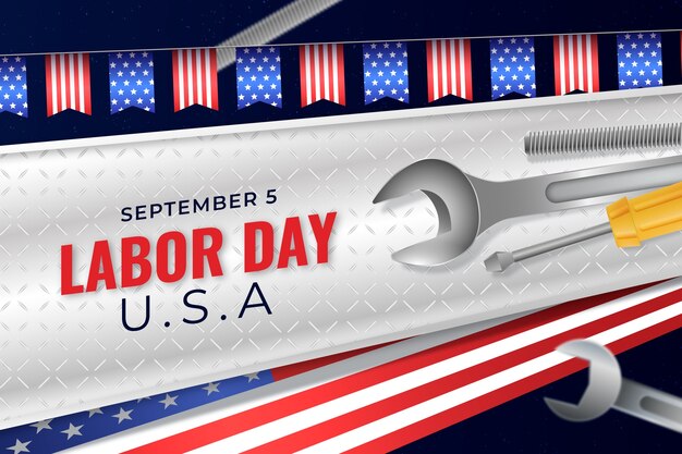 Realistic background for labor day celebration