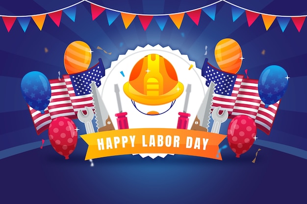 Free vector realistic background for labor day celebration