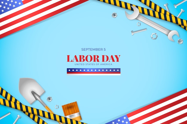 Realistic background for labor day celebration