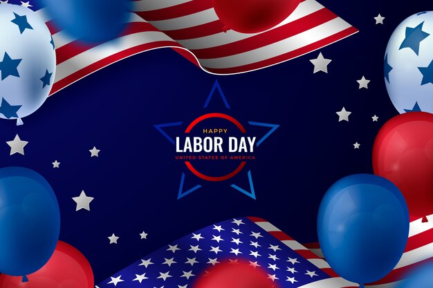 Realistic background for labor day celebration