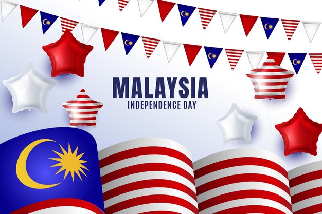 マレーシア独立記念日のお祝いの現実的な背景