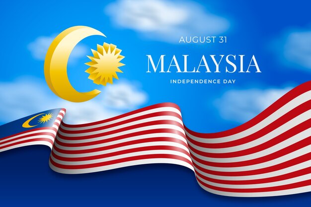 Realistic background for malaysia independence day