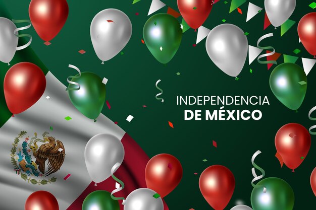 Realistic background for mexico independence celebration