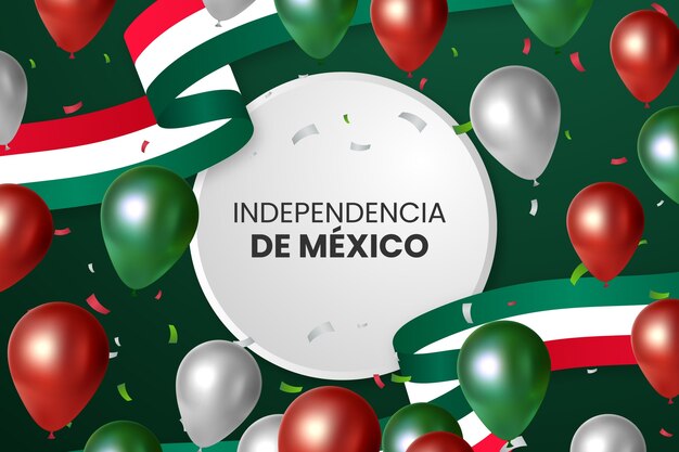 멕시코 독립 축하를 위한 현실적인 배경