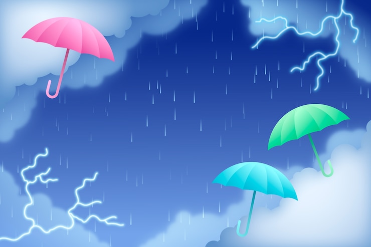 मुफ़्त वेक्टर realistic background for monsoon season