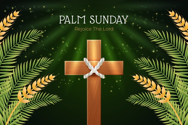 Realistic background for palm sunday