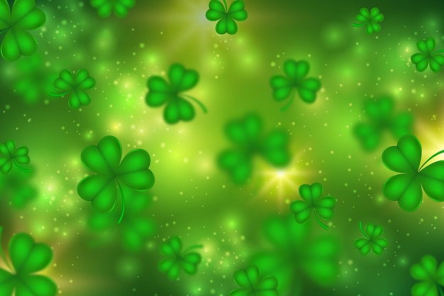 Free vector realistic background for st patrick's day celebration