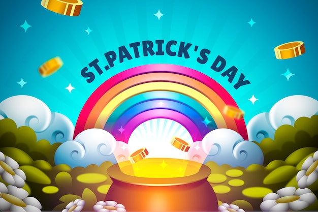 Free vector realistic background for st patrick's day celebration