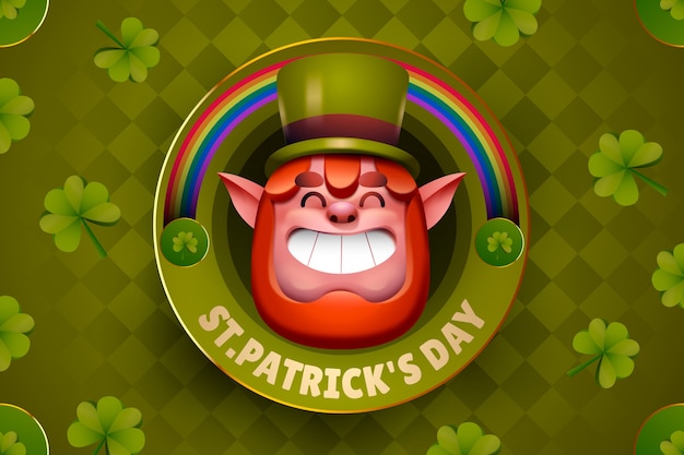 Free vector realistic background for st patricks day celebration