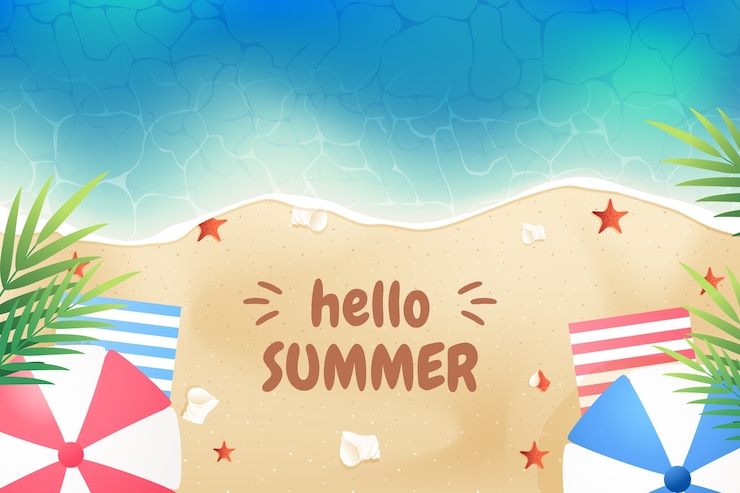 Free Vector realistic background for summertime