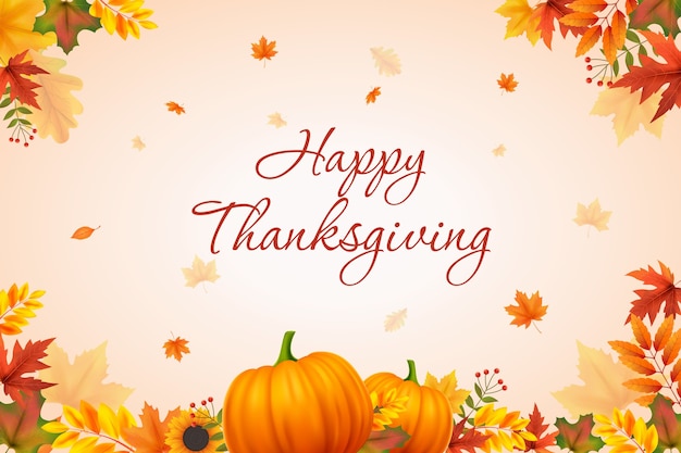 Free vector realistic background for thanksgiving celebration