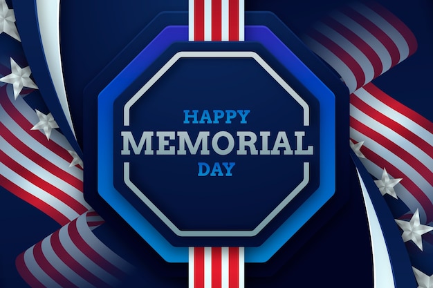 Free vector realistic background for usa memorial day holiday