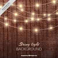 Free vector realistic background with string lights