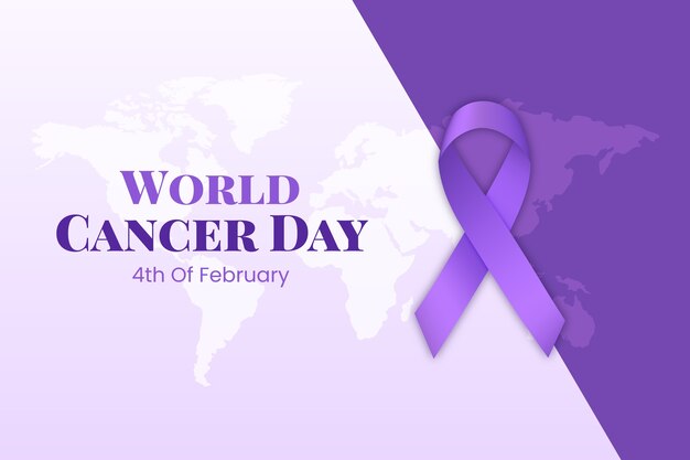 Realistic background for world cancer day awareness