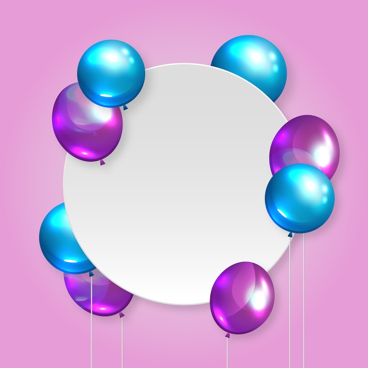 Free Vector realistic balloons in two colors