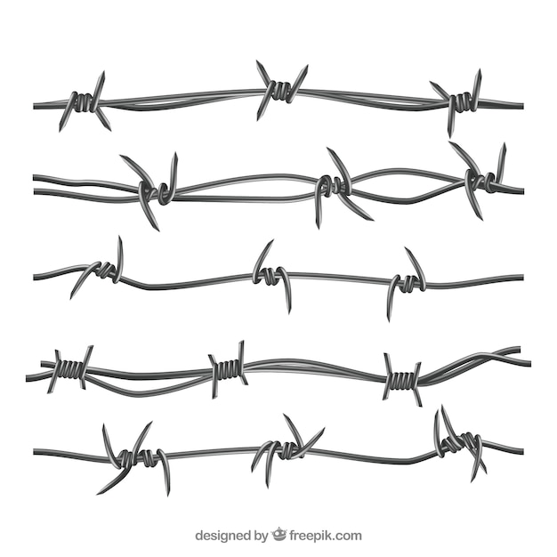 Realistic barbed wire collection