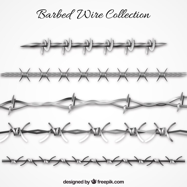 Free Vector realistic barbed wire set