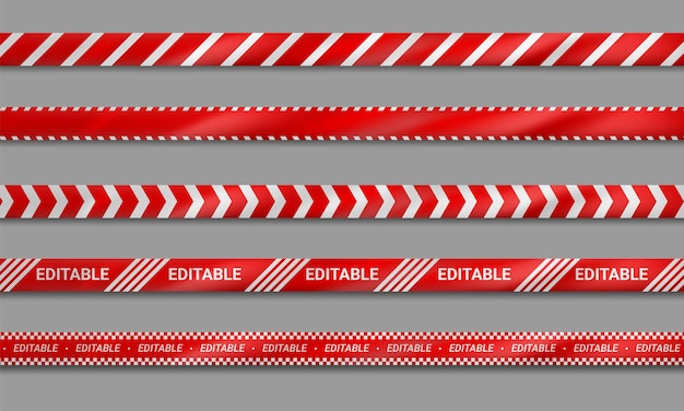 Realistic barricade tape vector illustration