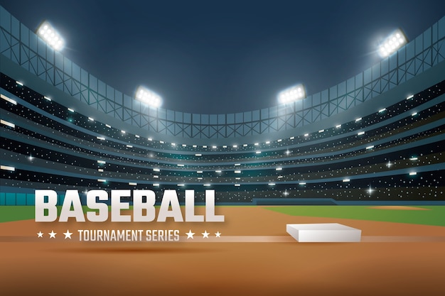 Free vector realistic baseball background