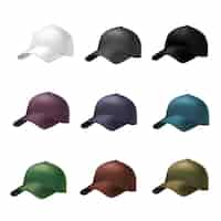 Free vector realistic baseball cap