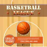 Vettore gratuito basketball vector template gratuiti di progettazione