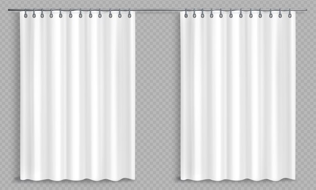 Realistic bathroom curtains